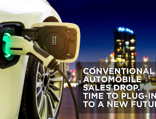 Conventional automobile sales drop. Time to plug-in to a new future!